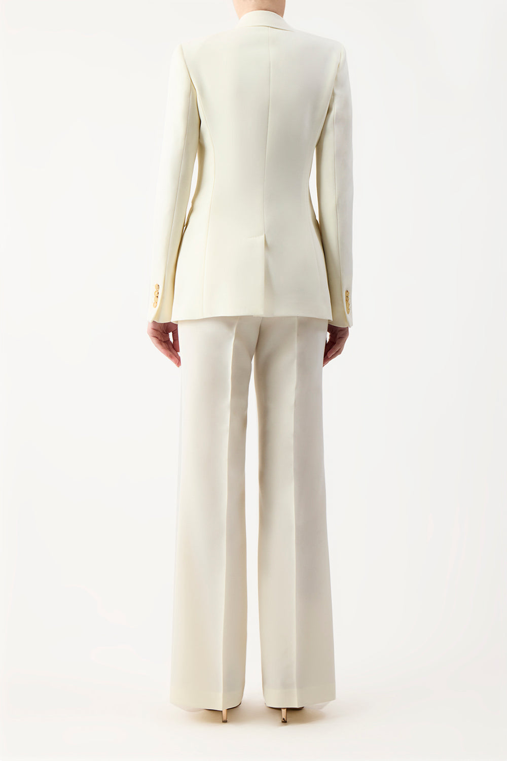 Vesta Pant in Ivory Sportswear Wool