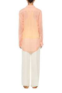 Ferrara Shirt in Watermelon Tourmaline Cashmere Gauze