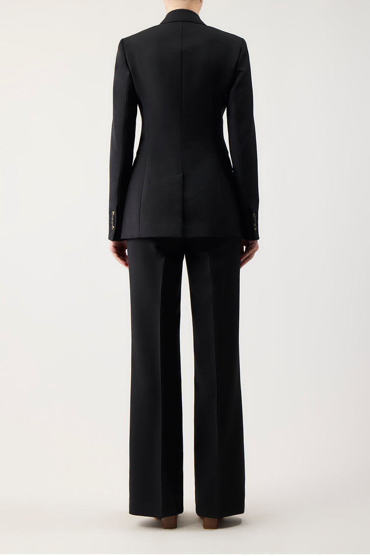 Angela Blazer in Black Sportswear Wool