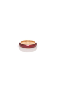 Ring in 18K Rose Gold & Vitreous Red Enamel