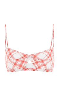 レッドチェックのアップサイクルコットンのガイアブラレット