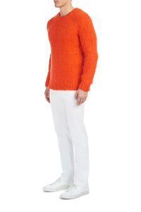 Lawrence Knit Sweater in Orange Welfat Cashmere