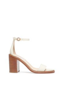 Meister Heel Sandal in Cream Leather