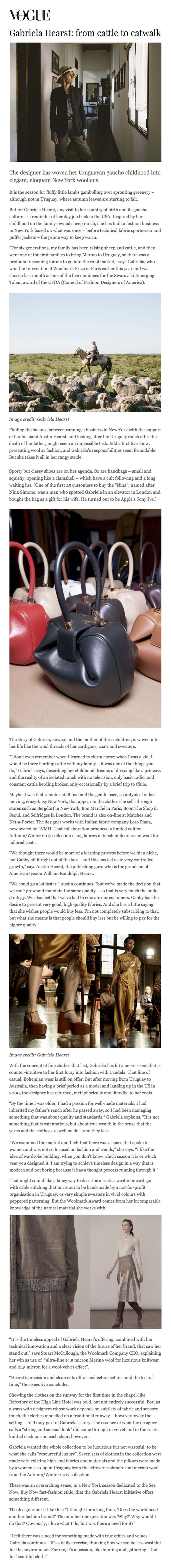 From Cattle to Catwalk – Gabriela Hearst