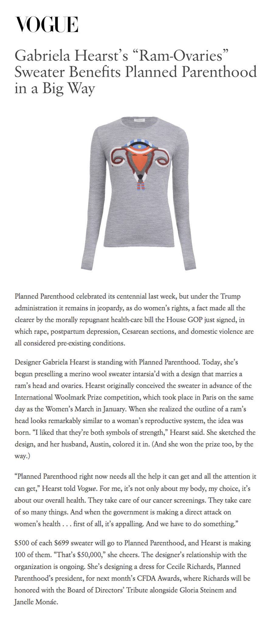 Gabriela Hearst’s “Ram-Ovaries” Sweater...