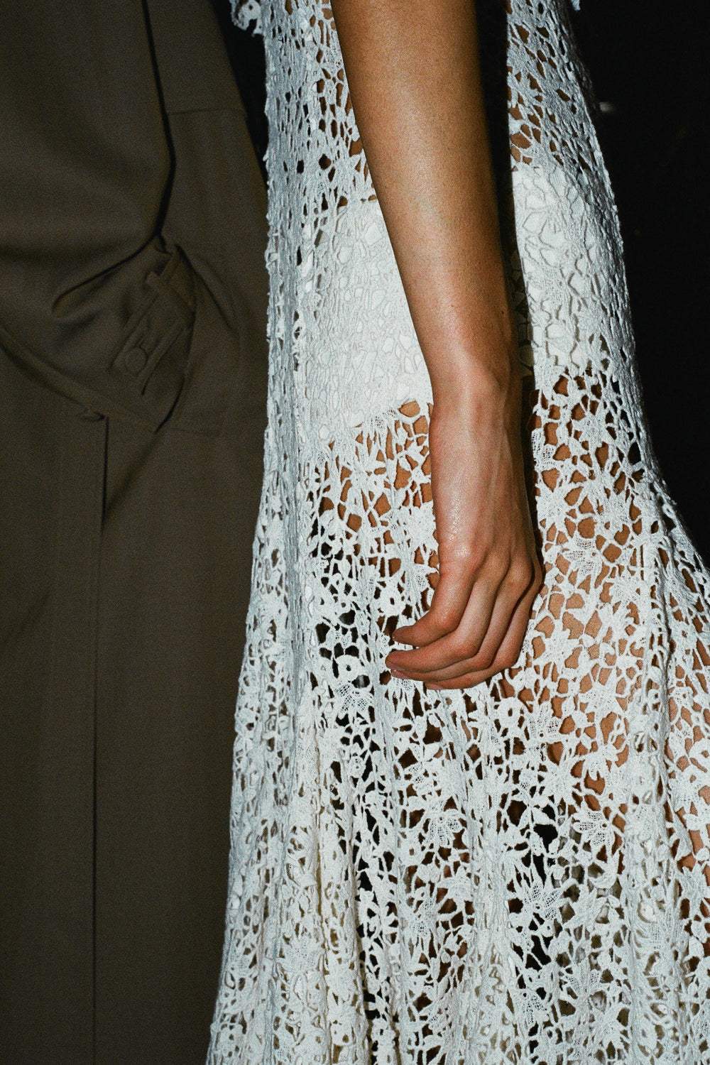 Lulsy Dress in Ivory Floral Cashmere Lace