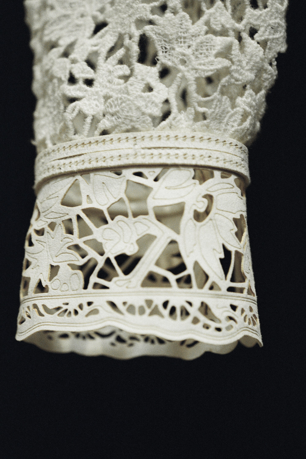 Vera Shirt in Ivory Floral Cashmere Lace
