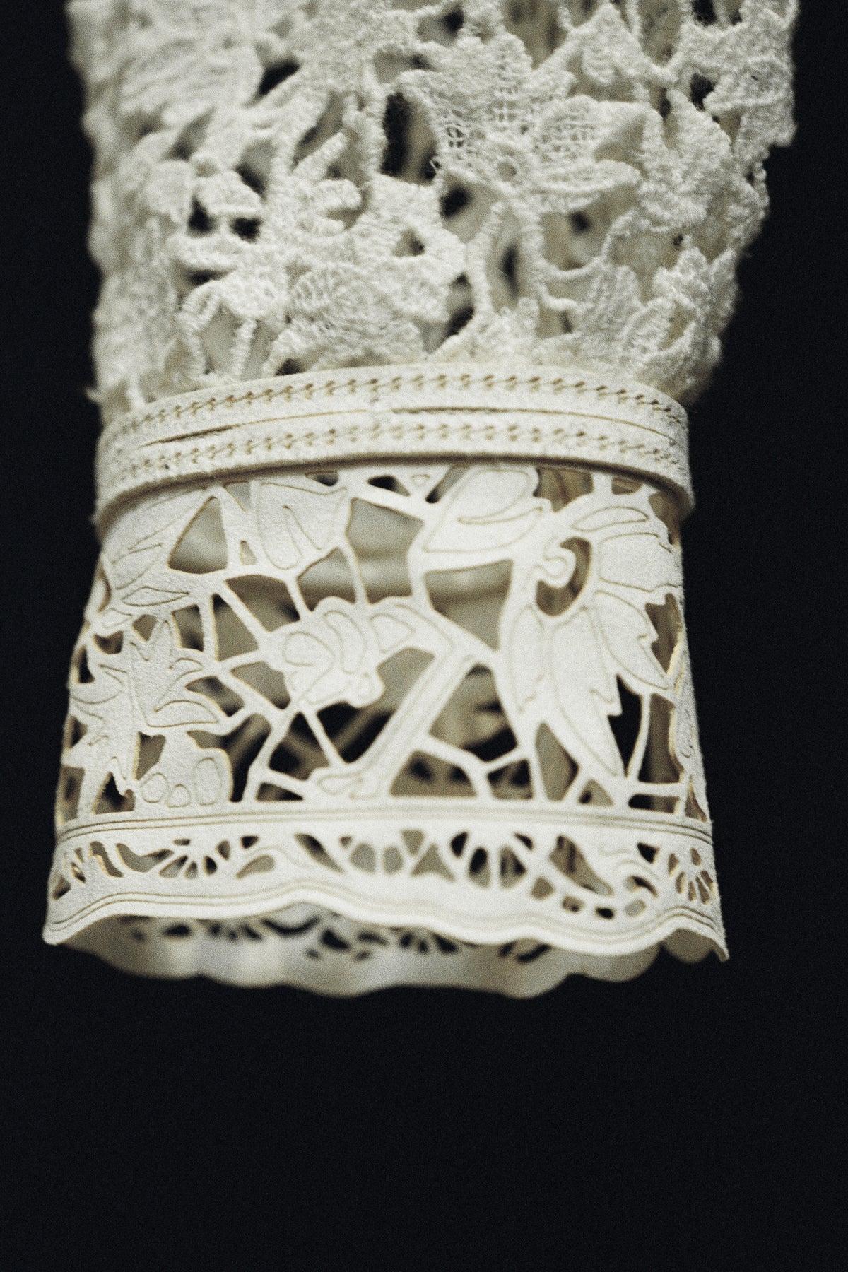Vera Shirt in Ivory Floral Cashmere Lace