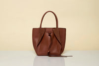 Small Marija Tote Bag in Cognac Nappa Leather