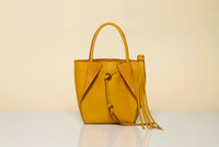 Small Marija Tote Bag in Golden Birch Nappa Leather