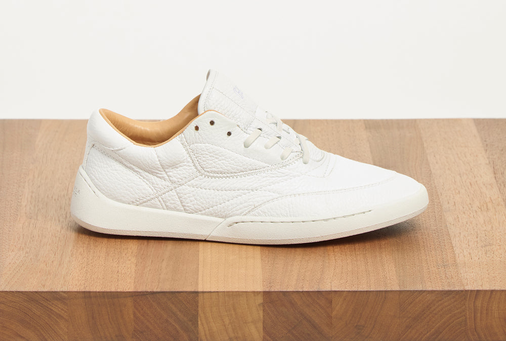 ホワイトテクスチャードレザーのオハイオ スリッポンスニーカー