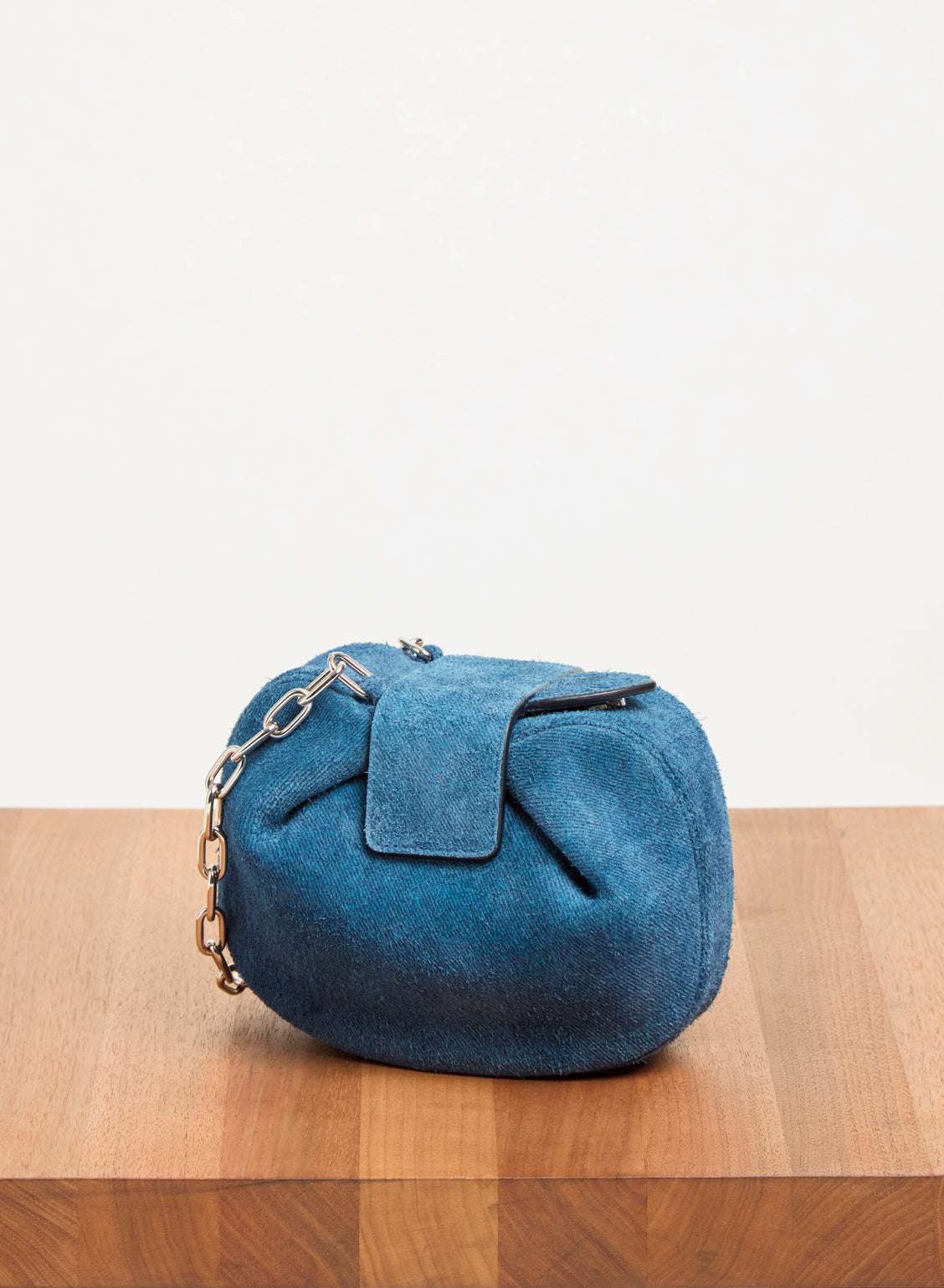 Soft Demi Clutch in Medium Blue Suede Denim – Gabriela Hearst