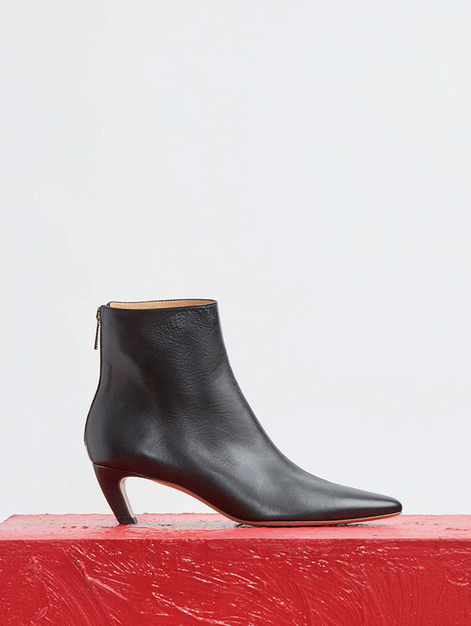 Clayton Ankle Boot in Black Nappa Leather