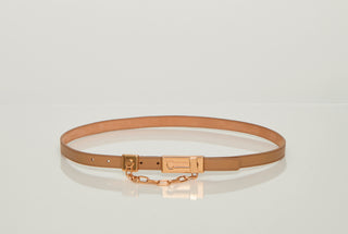 Nude Lock Belt in Italian Calfskin - Flat Lay Studio Shot | Gabriela Hearst