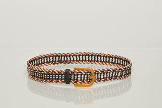 Cognac Multi Braided Calf Leather Belt - Studio Shot | Gabriela Hearst