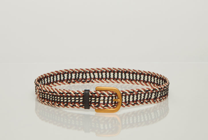 Sam Braided Belt in Cognac Multi Leather