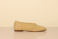 Emperor Flat Shoe in Hay Silk Cashmere Linen