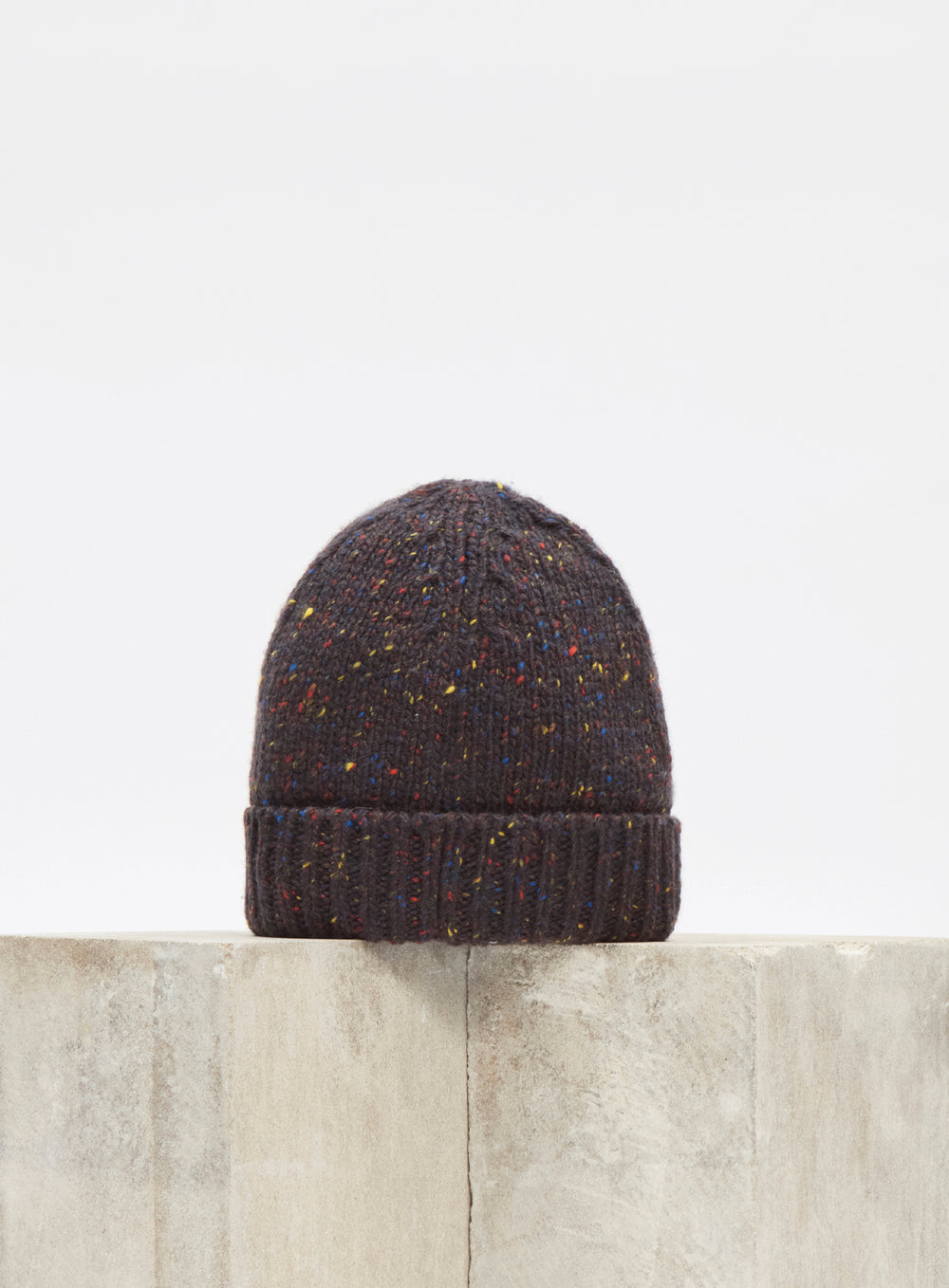 Hailsham Knit Hat in Charcoal Multi Speckle Cashmere