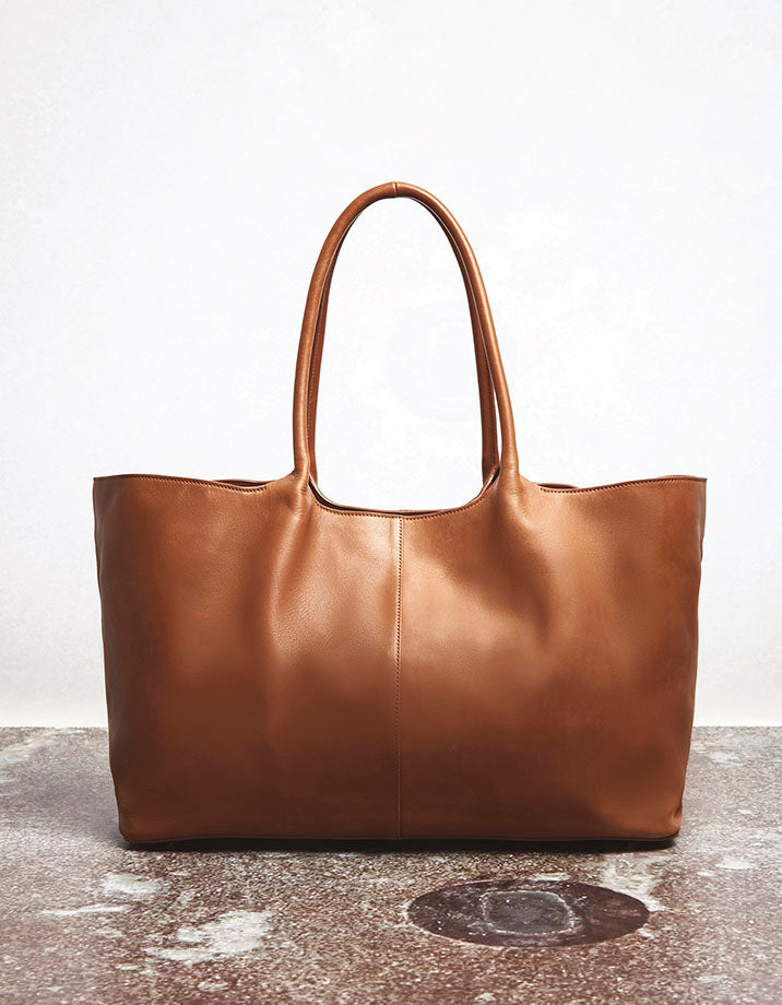 Mcewan Tote Bag in Wood Leather