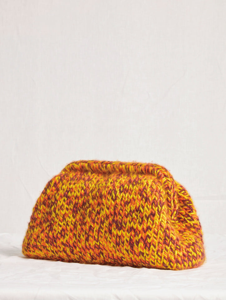 Mrina Knit Bag in Cadmium Yellow, Spice & Bordeaux Cashmere