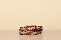 Sam Braided Belt in Fire Multi Leather