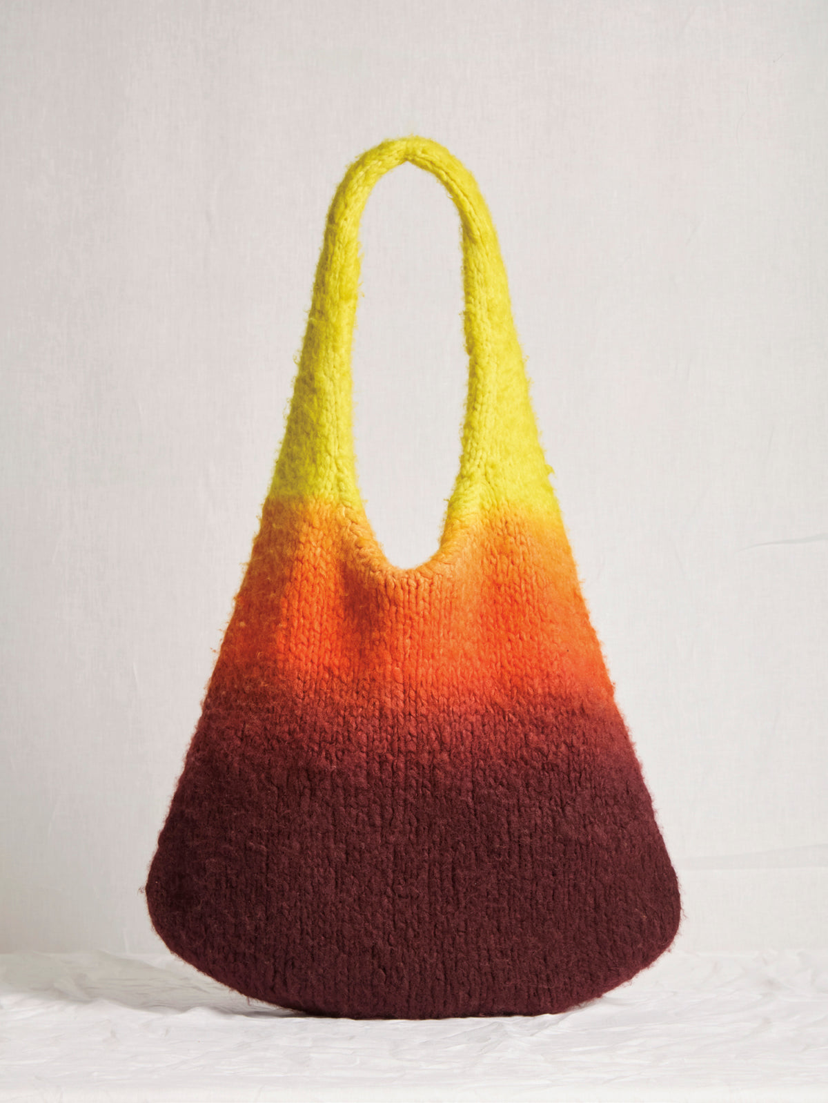 Ino Knit Hobo Bag in Dip Dye Sunrise Welfat Cashmere