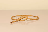 Rope Braided Belt in Beige Nappa Leather