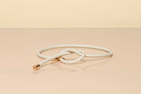 Rope Braided Belt in Ivory Nappa Leather
