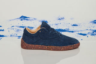 Navy Ohio Sneakers with Recycled Rubber Sole - Lifestyle Shot | Gabriela Hearst