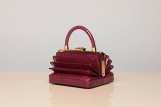 Bordeaux Snakeskin Diana Bag - Lifestyle Shot | Gabriela Hearst
