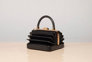 Black Snakeskin Diana Bag - Lifestyle Studio Shot | Gabriela Hearst