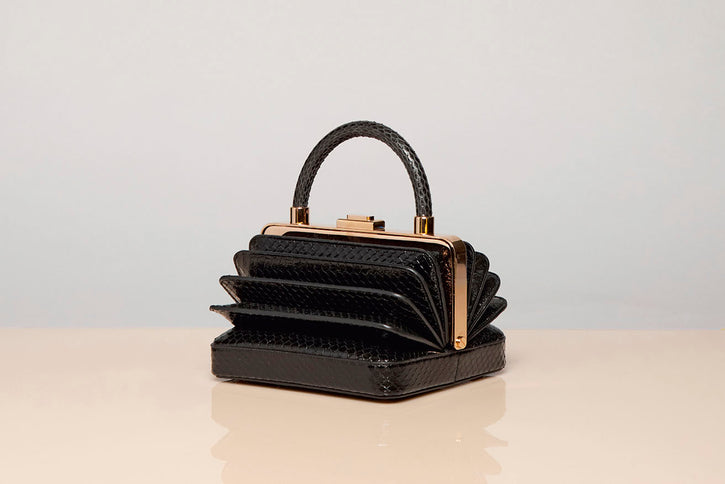 Diana Bag in Black Snakeskin