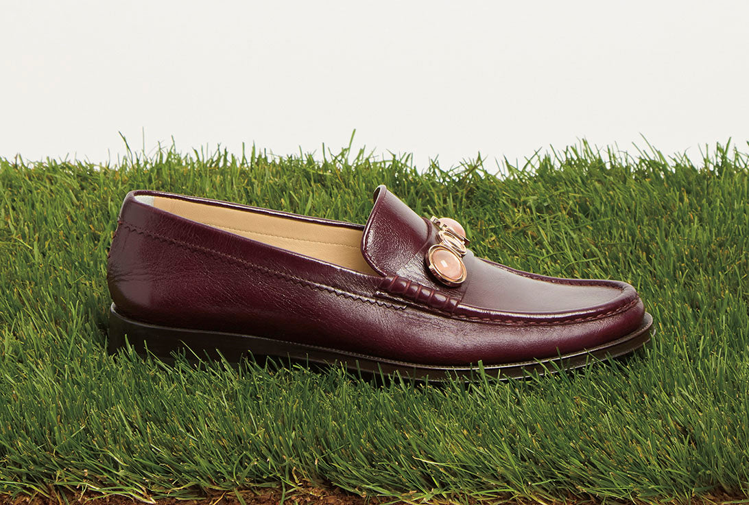 Melchora Stone Loafer in Bordeaux Leather