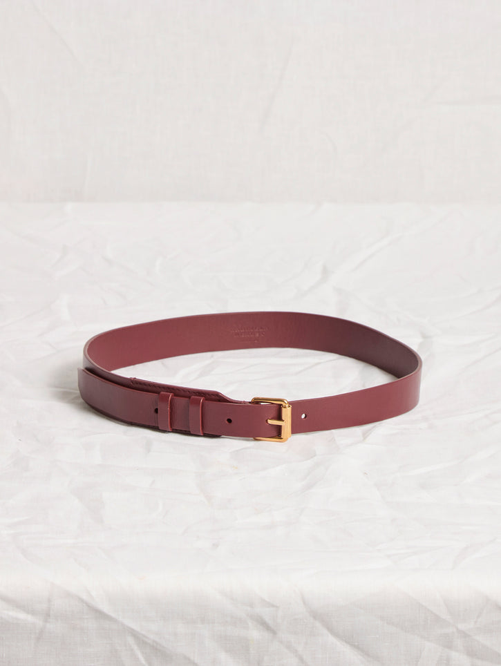 Nilmot Belt in Bordeaux Leather