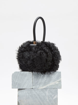 Black Shearling Nina Bag - Studio Display | Gabriela Hearst