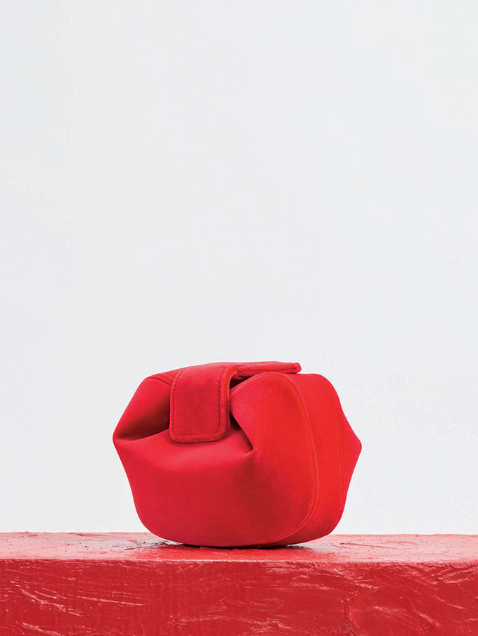 Soft Demi Clutch in Scarlet Red Cotton Velvet – Gabriela Hearst