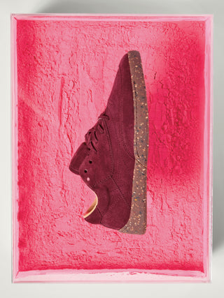 Burgundy Suede Ohio Sneaker - Art Display Pink Box | Gabriela Hearst