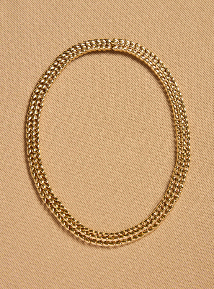 Braided Necklace in 18K Yellow Gold