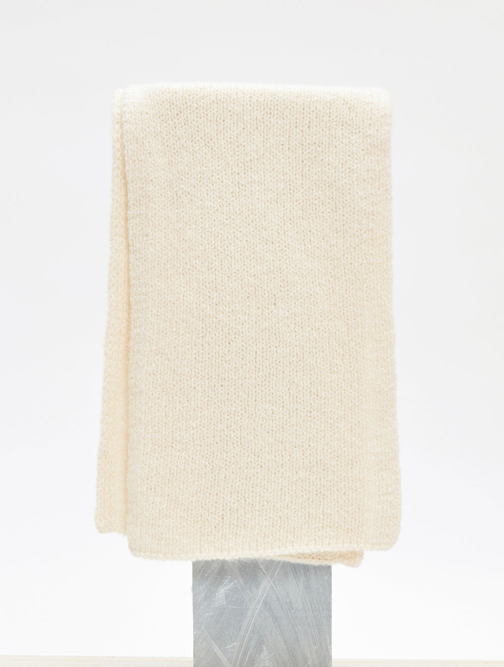 Tulsi Knit Scarf in Ivory Cashmere