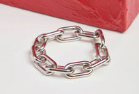 Chain Bracelet in White Gold 18K