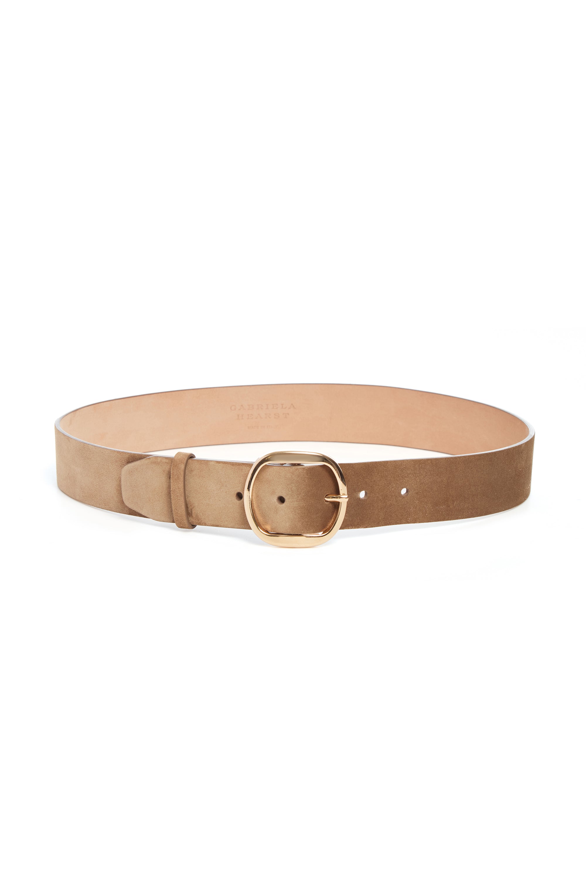 Elster Belt in Dark Sand Suede – Gabriela Hearst