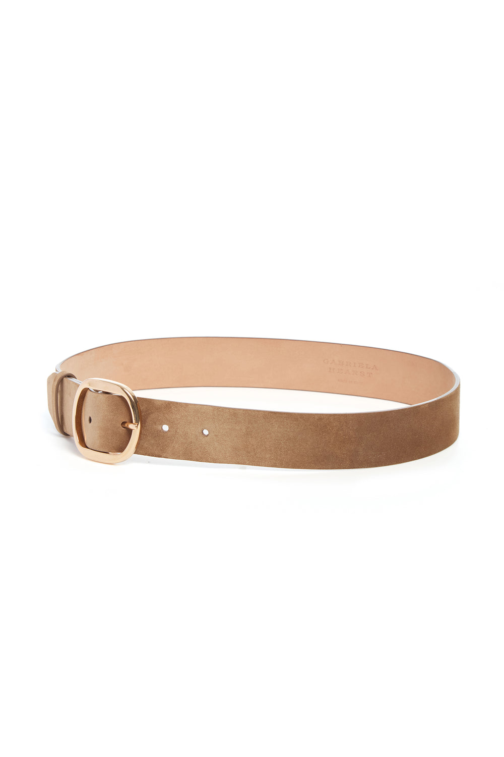 Elster Buckle Belt in Dark Sand Suede