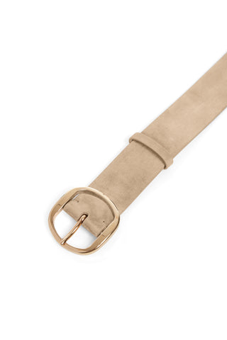 Elster Belt in Light Beige Suede