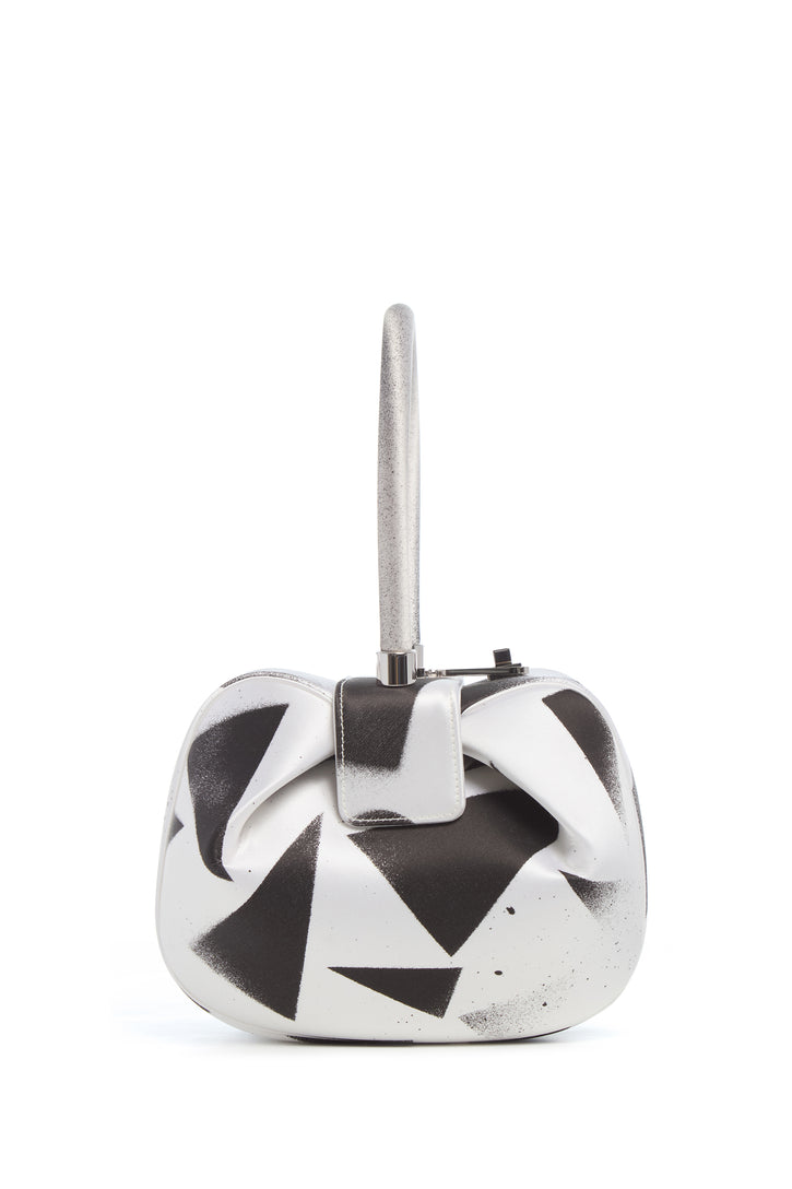 Adam Pendleton x Gabriela Hearst Nina Bag in Black & White Satin № 2
