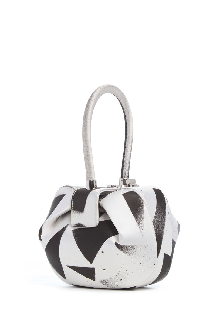 Adam Pendleton x Gabriela Hearst Nina Bag in Black & White Satin № 2