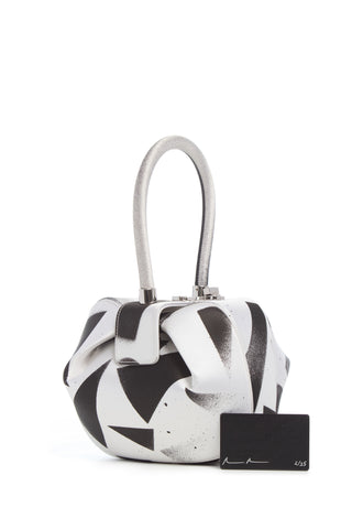 Adam Pendleton x Gabriela Hearst Nina Bag in Black & White Satin № 2