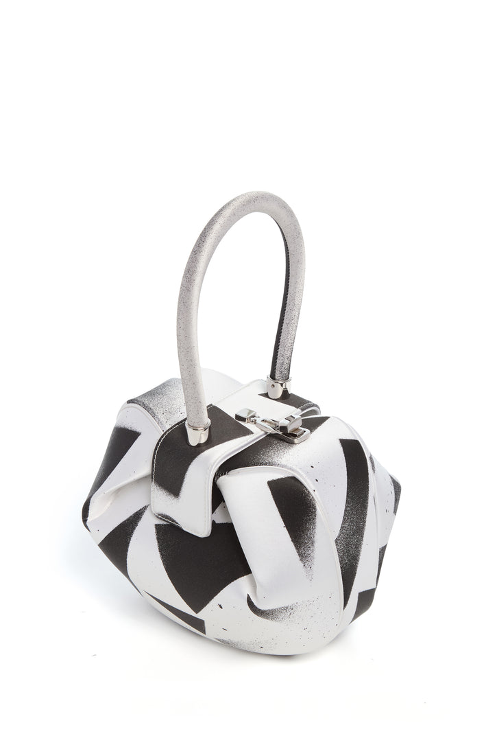Adam Pendleton x Gabriela Hearst Nina Bag in Black & White Satin № 2