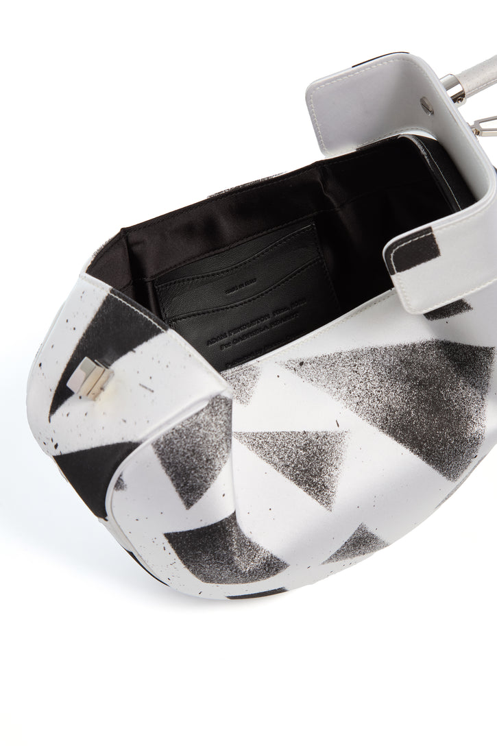 Adam Pendleton x Gabriela Hearst Nina Bag in Black & White Satin № 4