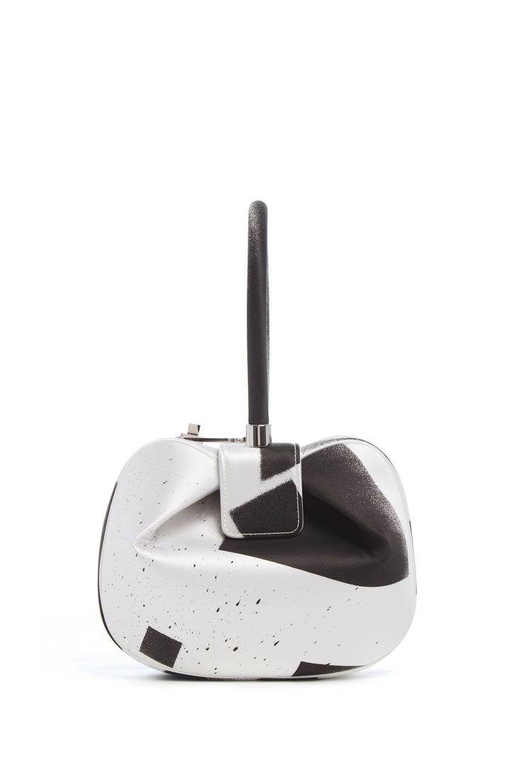 Adam Pendleton x Gabriela Hearst Nina Bag in Black & White Satin № 5