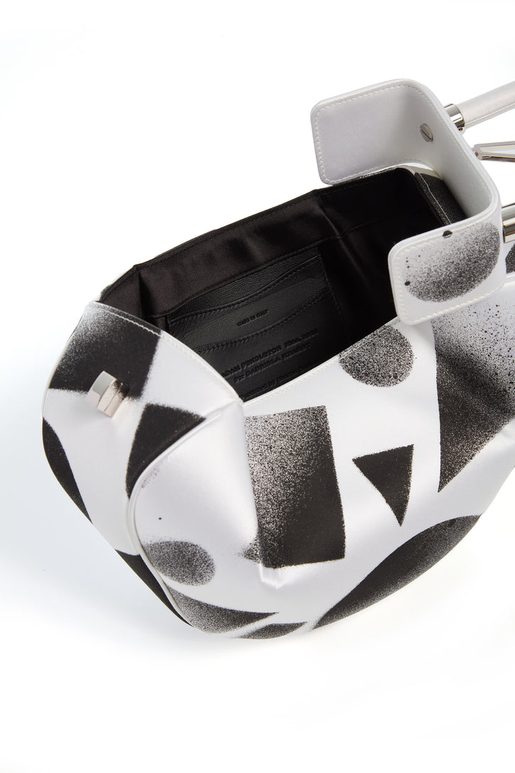 Adam Pendleton x Gabriela Hearst Nina Bag in Black & White Satin № 8